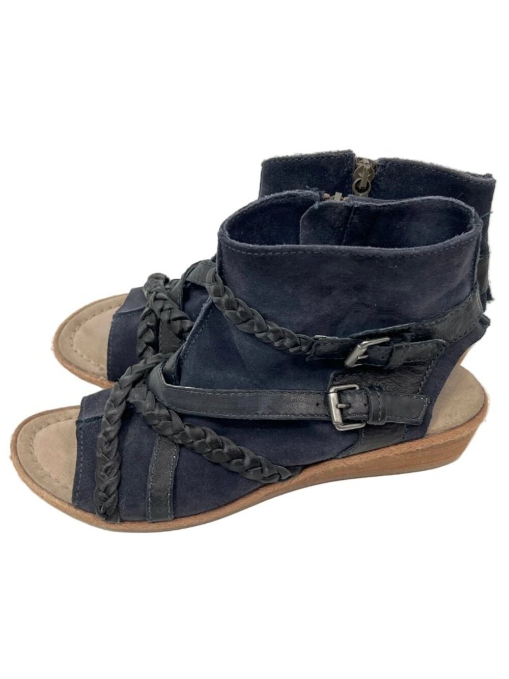 Mjus Leather Ankle Wrap Peep Toe Sandals - Picture 2 of 6